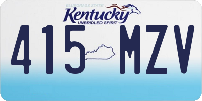 KY license plate 415MZV