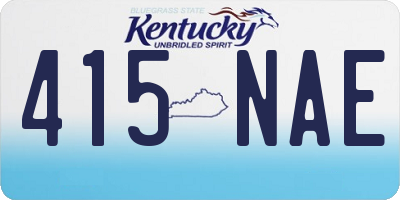 KY license plate 415NAE