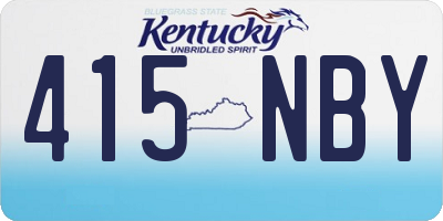 KY license plate 415NBY