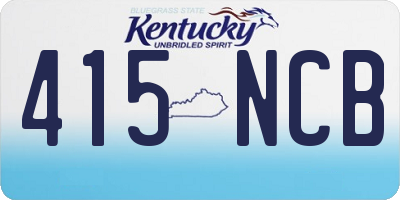 KY license plate 415NCB