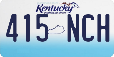 KY license plate 415NCH