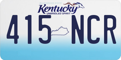 KY license plate 415NCR