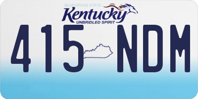 KY license plate 415NDM