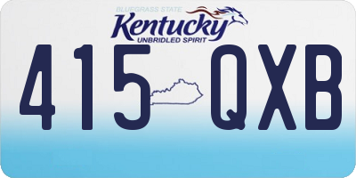 KY license plate 415QXB