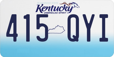 KY license plate 415QYI