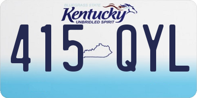 KY license plate 415QYL
