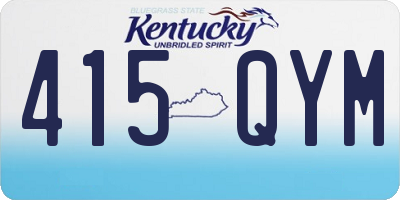 KY license plate 415QYM