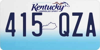 KY license plate 415QZA