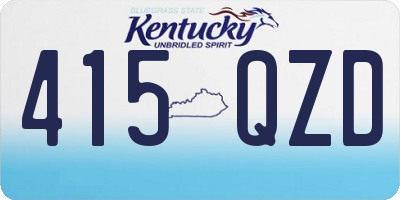 KY license plate 415QZD