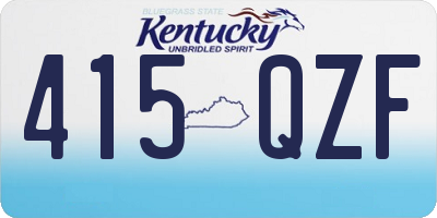 KY license plate 415QZF