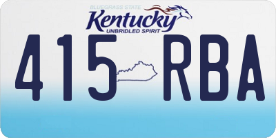 KY license plate 415RBA
