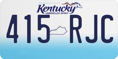 KY license plate 415RJC