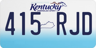 KY license plate 415RJD