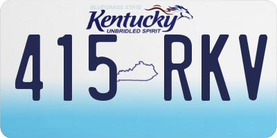 KY license plate 415RKV