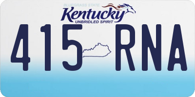 KY license plate 415RNA