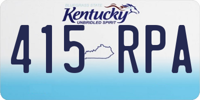 KY license plate 415RPA