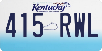 KY license plate 415RWL
