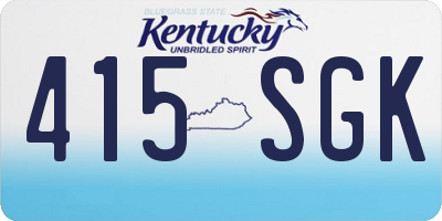 KY license plate 415SGK