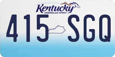 KY license plate 415SGQ