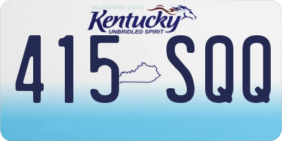 KY license plate 415SQQ