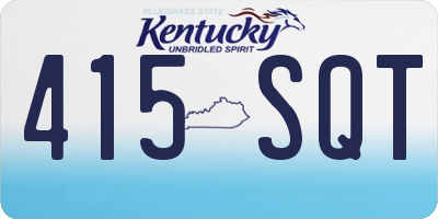 KY license plate 415SQT