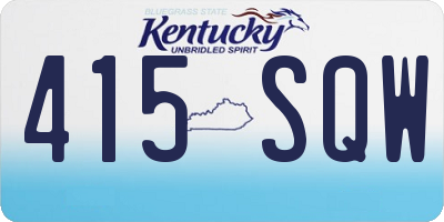 KY license plate 415SQW