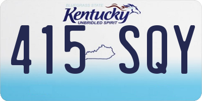 KY license plate 415SQY