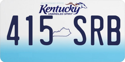 KY license plate 415SRB