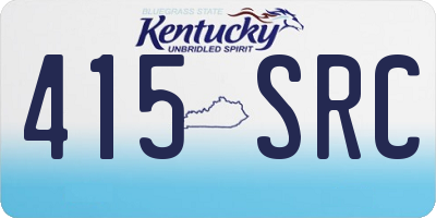 KY license plate 415SRC