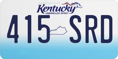 KY license plate 415SRD