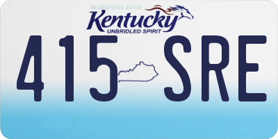 KY license plate 415SRE