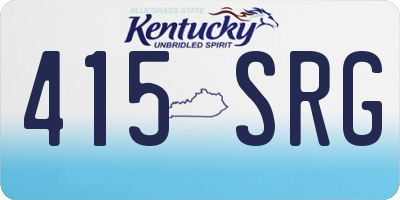 KY license plate 415SRG
