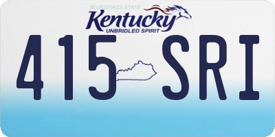 KY license plate 415SRI