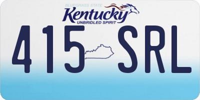 KY license plate 415SRL