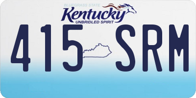 KY license plate 415SRM