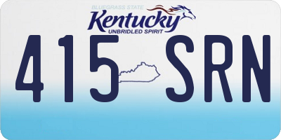 KY license plate 415SRN