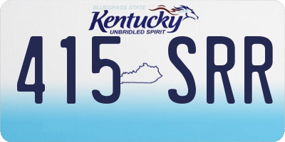 KY license plate 415SRR