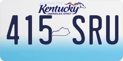 KY license plate 415SRU