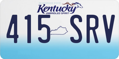 KY license plate 415SRV