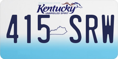 KY license plate 415SRW