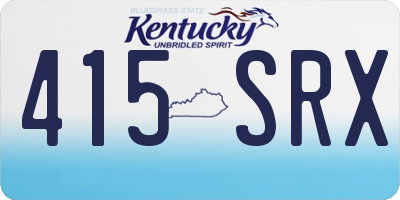 KY license plate 415SRX