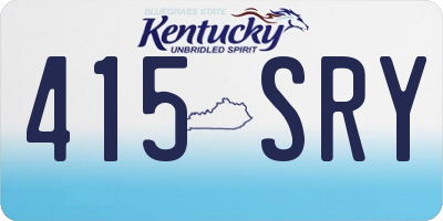 KY license plate 415SRY