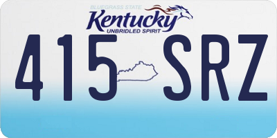 KY license plate 415SRZ