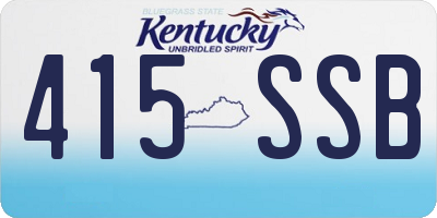 KY license plate 415SSB