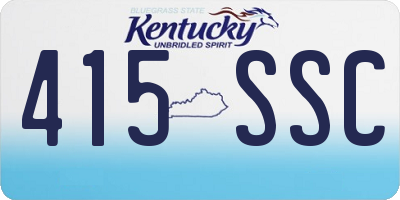 KY license plate 415SSC