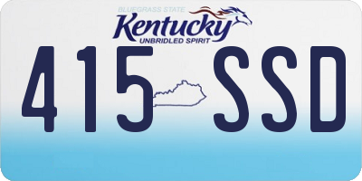 KY license plate 415SSD