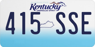 KY license plate 415SSE