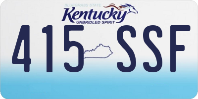 KY license plate 415SSF