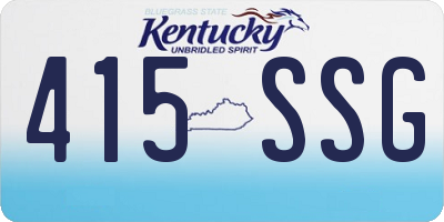 KY license plate 415SSG