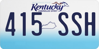 KY license plate 415SSH